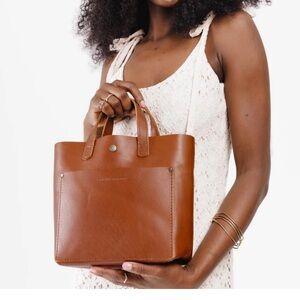 Portland Leather Brown Mini Tote